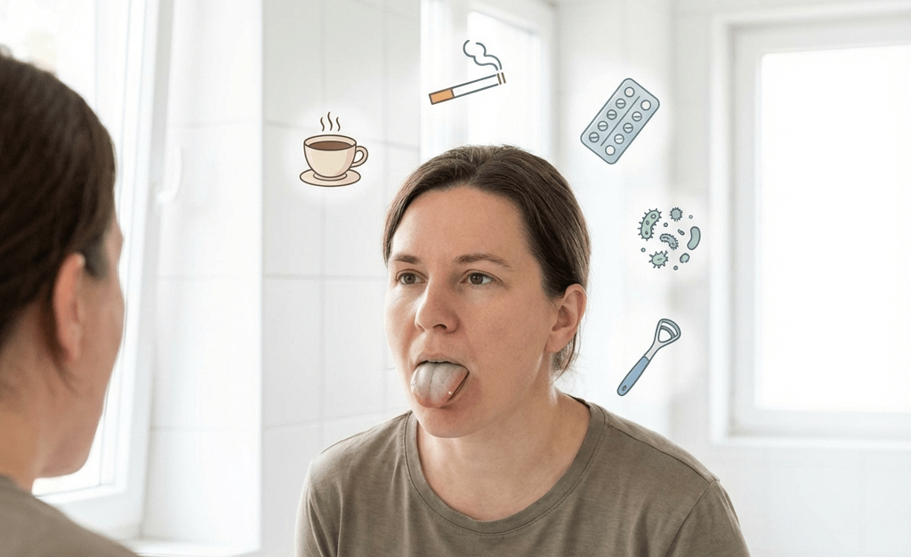 Причины появления налёта на языке