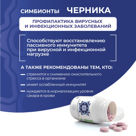 «Симбионты академика Кутушова» черника 120 шт.