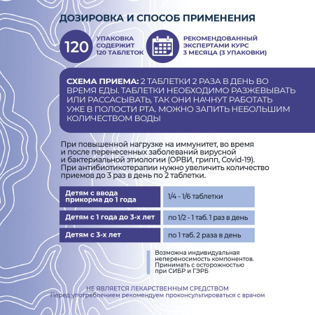 «Симбионты академика Кутушова» черника 120 шт.